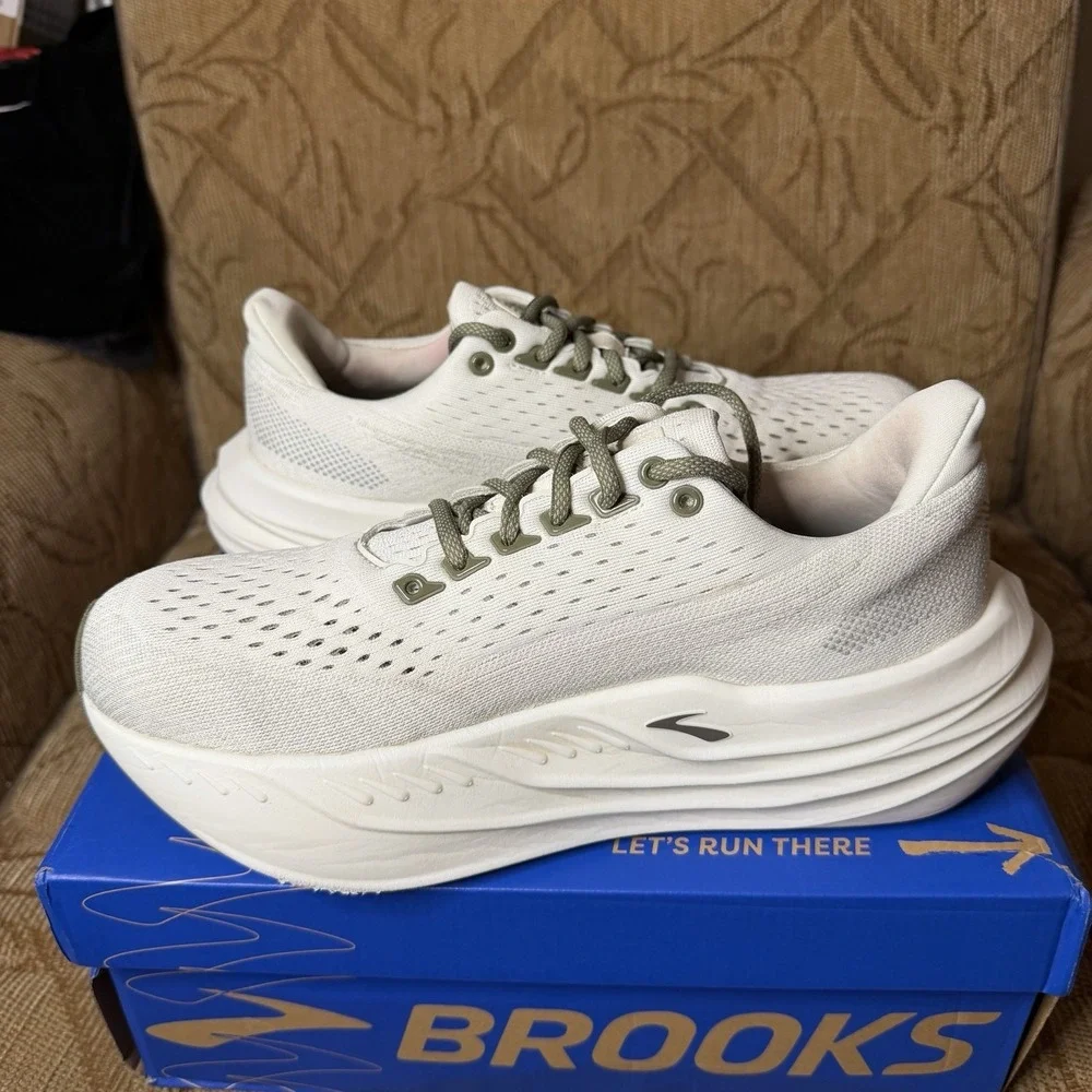 Brooks Men's Glycerin Max Running Shoes, Grey/Dusty Olive/Tea, US Size 8 - Picture 3 of 10